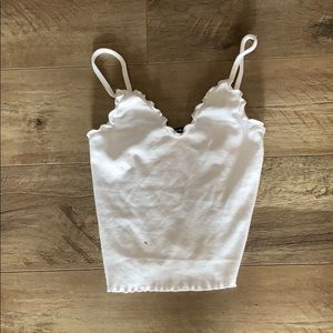 Brandy Melville white cropped tank top